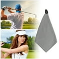 thumbnail image 6 of Unique Bargains 1 Pc Soft Waffle Pattern Golf Towel 15.75"x23.62" Gray, 6 of 6