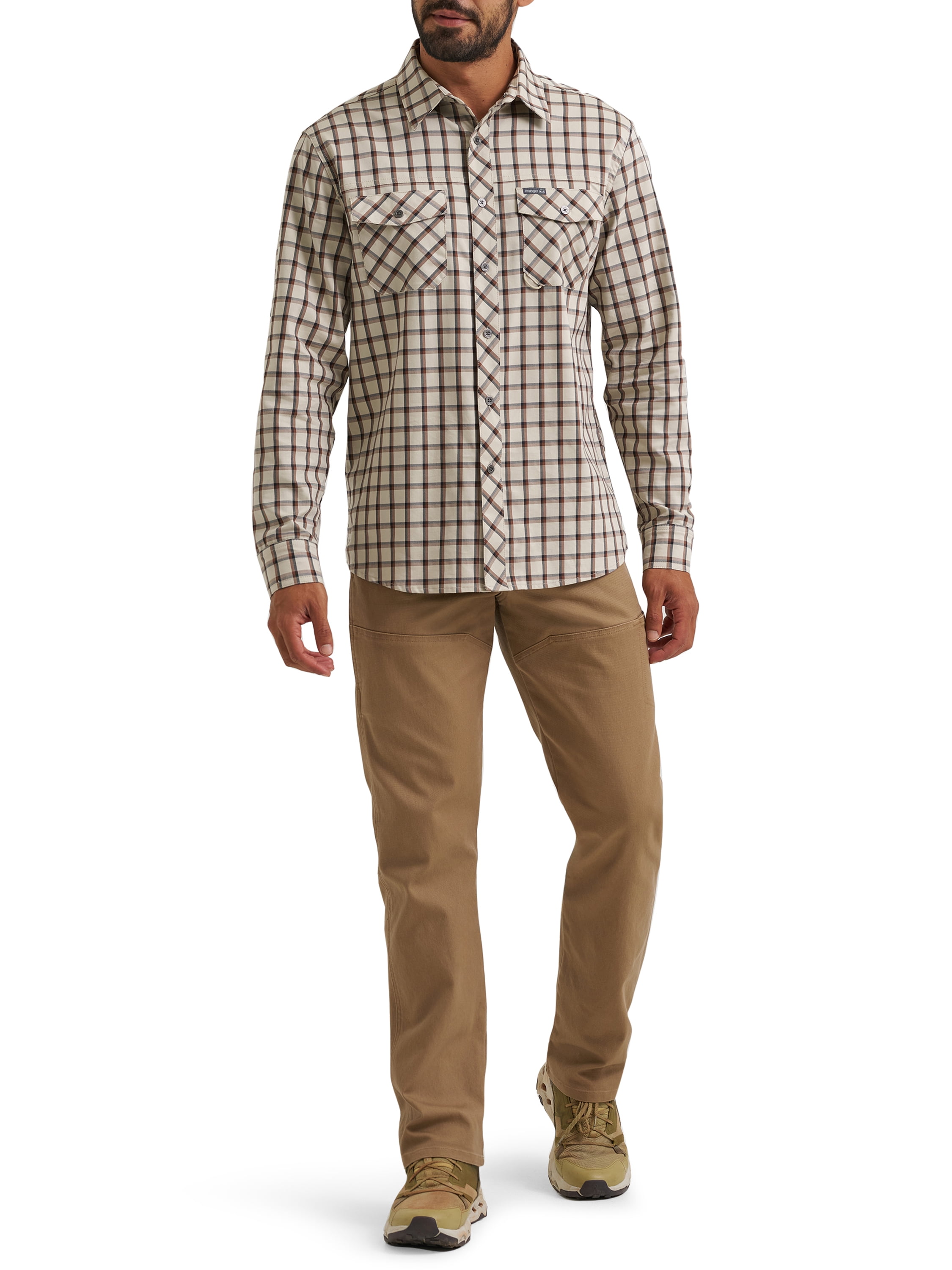 Wranglers Mens All Season Stretch 2 Pocket Long Sleeve