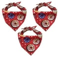 thumbnail image 1 of 3pcs Chien Bandana Cravate Teinture Impression Triangle Foulard de Chien Lavable, 1 of 5
