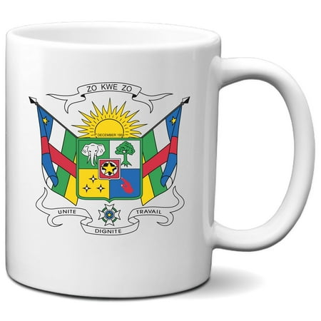 

Central African Republic Coat of Arms Central African National Emblem Country Crest Coffee Mug