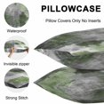thumbnail image 5 of Sage Green Grey Throw Pillow Covers 18x18 Inch Set of 2, Abstract Art Oil Painting Modern Geometric Waterproof Outdoor Pillow Covers, Decorative Cushion Pillowcases for Couch, Sofa, Bed, Patio, 5 of 9