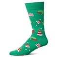thumbnail image 2 of MeMoi Men's Santa Hats Christmas Crew Socks - Mens - Male, 10-13, Green, 2 of 6