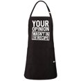 thumbnail image 3 of ApronMen, Funny Aprons For Men - Your Opinion - 100% Cotton with Pockets - Black, 3 of 7