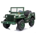thumbnail image 2 of KidsVIP 12V Military Edition 1-Seater Ride-on Truck with Rubber Wheels, Music and Remote, 2 of 8