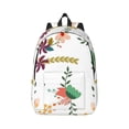 thumbnail image 2 of Rocae Pretty Floral With Leaves for Durable Canvas Backpack Leisure Large Bag Travel Rucksack Multi-function Backpack Medium, 2 of 8
