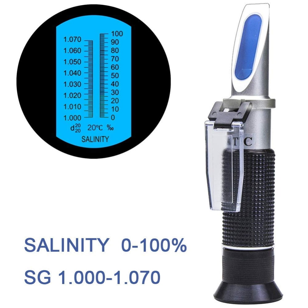 Handheld 0100 Salinometer Salinity Refractometer Meter Salt Gauge Saltwater Test Tool