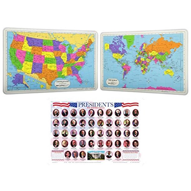 Painless Learning Laminated Educational Placemats for Kids US