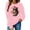 Pink, variant on SYMOID Womens Pink Christmas Squirrel Sweatshirt with Santa Hat & Lights - Long Sleeve Crew Neck, Relaxed Fit, 100% Polyester, Machine Washable (XS-XL),Size M