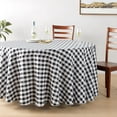 thumbnail image 4 of LA Linen TCcheck108R-BlackK24 Nappe en Polyester à Carreaux Vichy, Blanc & Noir - 108 Po. Rond, 4 of 4