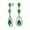 Green, variant on Bling Jewelry Womens Fashion Art Deco Wedding Gemstone Dangle Chandelier Earrings Silver Plated
