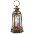 thumbnail image 3 of Naierhg Christmas Santa Lantern Wind Light Retro Style Battery Powered Decorative Lantern Hanging LED Candle Light Xmas Santa Claus Antique Gold, 3 of 8