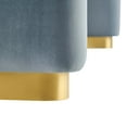 thumbnail image 6 of Koda Performance Velvet Waterfall Ottoman in Brass Cadet Blue, 6 of 10