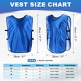 thumbnail image 2 of Uxcell Soccer Pinnies Training Vest 17.7 x 11 Inch Team Practice Pinnies Jersey Dark Blue 12 Pack, 2 of 7