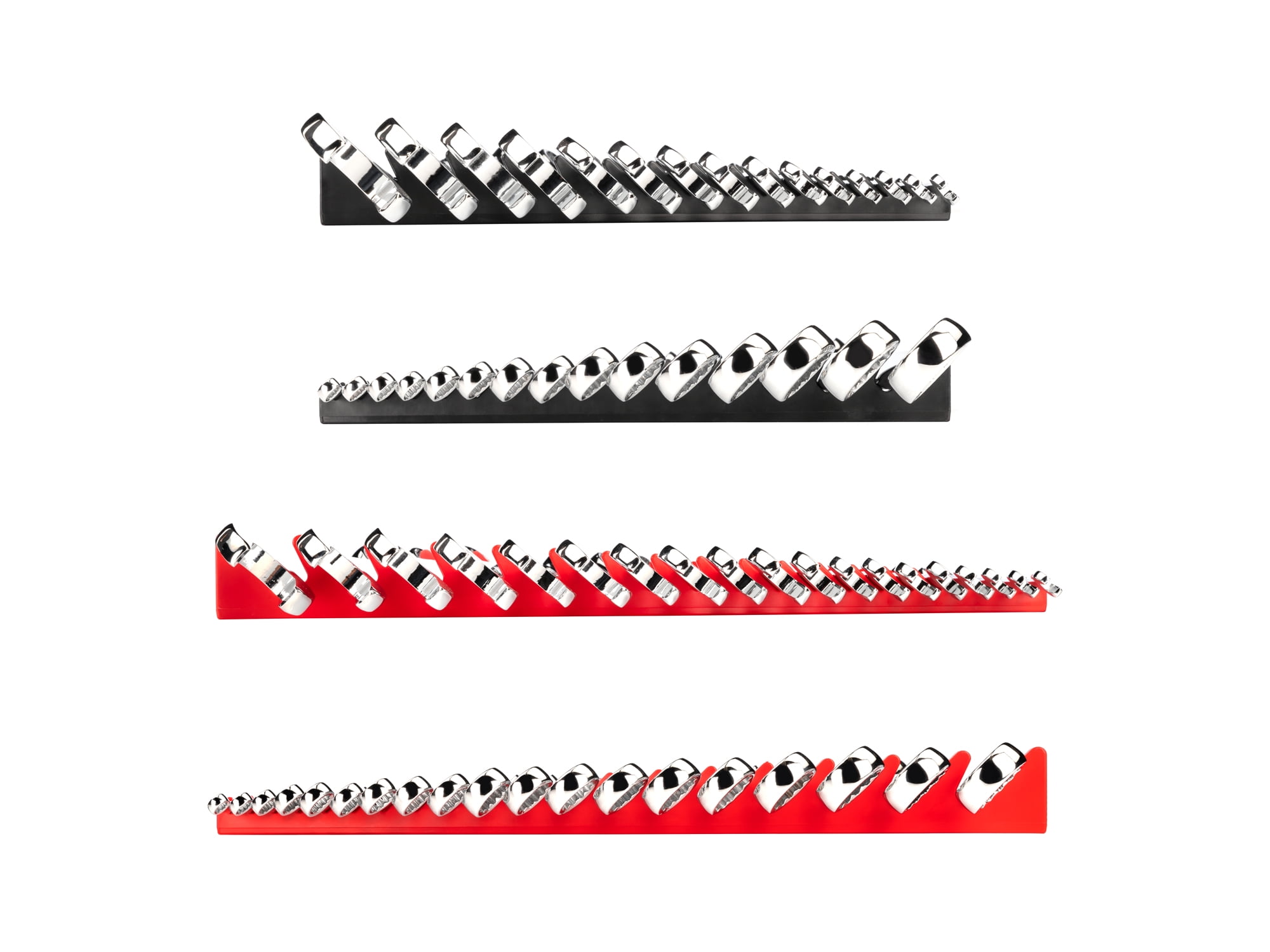 TEKTON Combination Wrench Set with Racks, 34-Piece (1/4-1 in., 6-24 mm) | WCB91301
