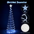 5ft LED Spiral Tree Light Cool White 182 LEDs Battery Powered