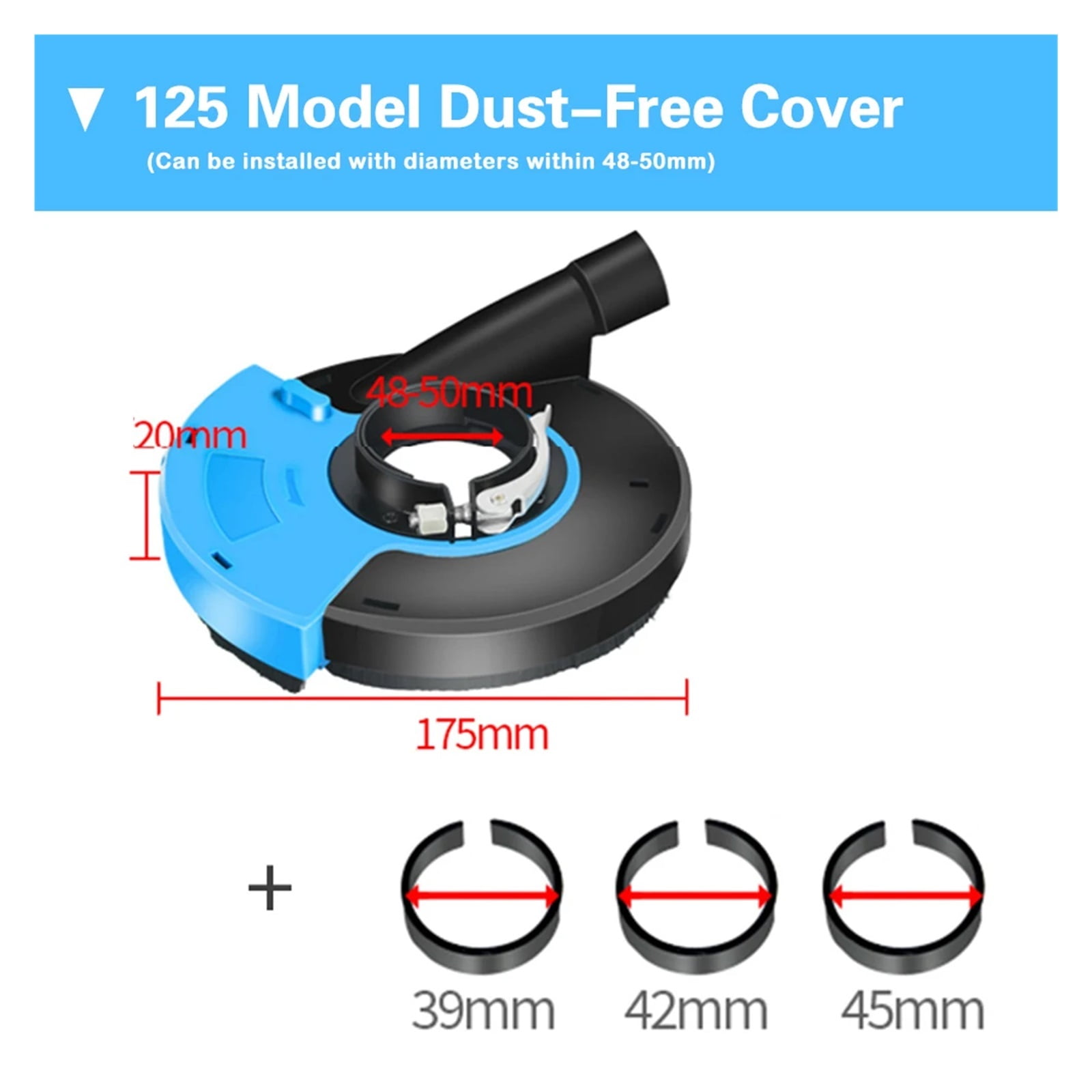 5/7 Inch Angle Grinder Dust Shroud, Universal Surface Grinding Shroud Wheel For Concrete Surface Cement Marble Disc Grinder TooL ,Easy to Setup