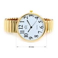 thumbnail image 3 of STC Gold Super Large Face Case Size 43mm Easy to Read Stretch Band Watch - New in a Box, 3 of 4