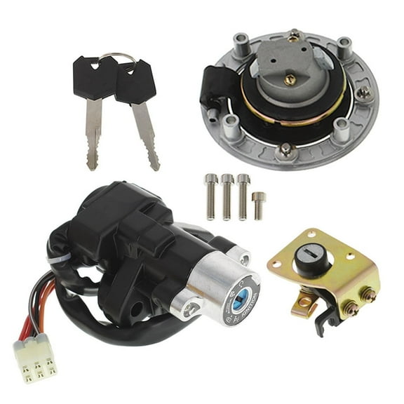 Labwork Ignition Switch Gas Cap Cover Seat Lock Key Kit Fit for 1993-2006 Suzuki Katana 600 750 GSX750F GSX600F GSX600 GSX1200 GSXR600 GSXR750 TL1000R TL1000S