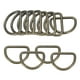 thumbnail image 1 of Uxcell 20-Pack Hebillas en D, 1-1/2 Pulgadas Hebillas Metálicas en D No Soldadas para Bolsos/Delantales/Cinturones/Collares para Mascotas, Hardware de Anillo en D Semicircular [Cobrizo], 1 of 6
