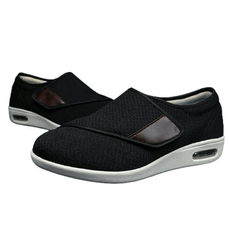

Wide Adjusting Soft Comfortable Shoes Orthopedic Walking Shoes for the Old Breathable Hook-and-loop Design Shoes Blue 39