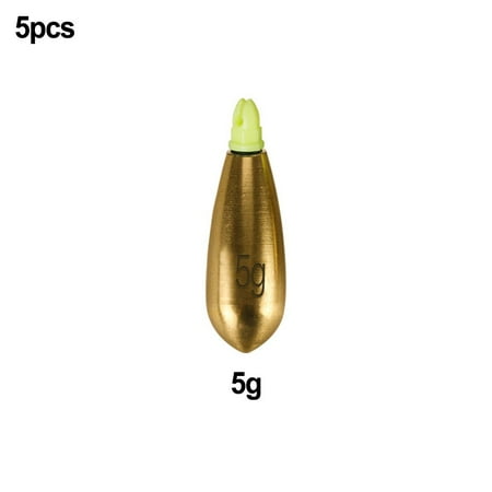 

5pcs Fishing Lead Weight Bait Luminous Copper pendant with Beads Fishing pendant