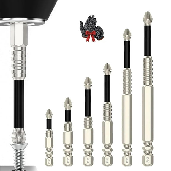 K5 Anti Slip Bit, High Magnetic Screwdriver Drill Bit Set, 2025 New Upgrade Anti Slip Ph2 Impact Driver Set, Alloy Steel Materia Impact Resistant Bits for Home Diy Professional Use