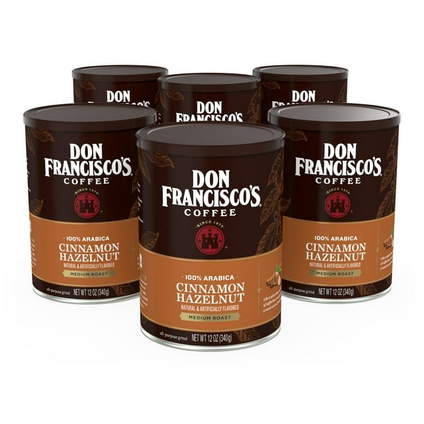 (6 Pack) Don Francisco's Coffee Cinnamon Hazelnut Medium Roast Ground Coffee, 12 Oz Walmart