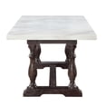 thumbnail image 3 of ACME Gerardo 72" Marble Top Dining Table in White and Espresso, 3 of 4