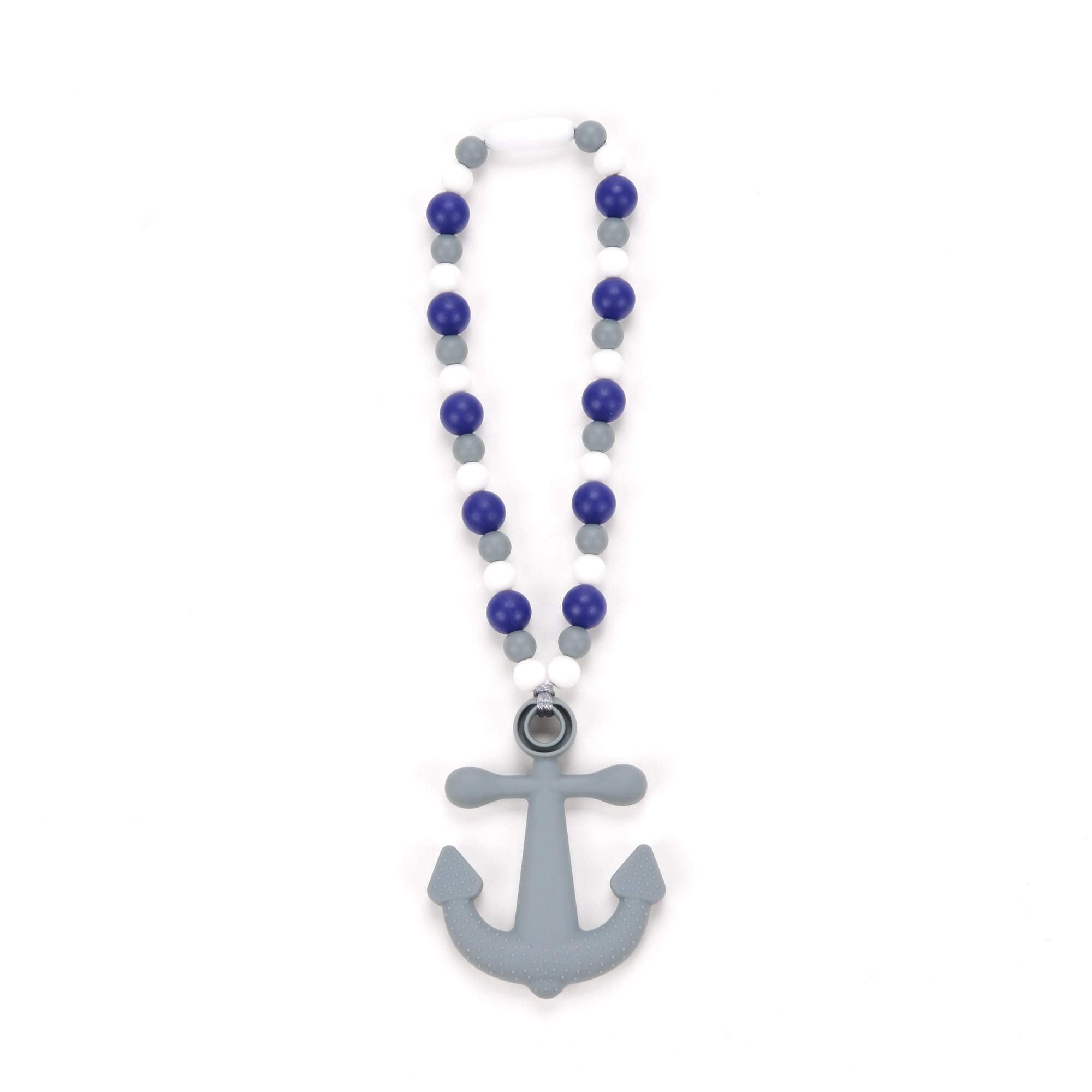 Anchor with Navy Beads Baby Carrier Teether Toy