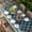 Blue, variant on Blue Flowers Table Cloths for 8 Foot Rectangle Tables, Farmhouse Country Abstract Floral Patterned Patio Waterproof Elastic Fitted Tablecloths, Washable Rectangular Table Cover for Camping