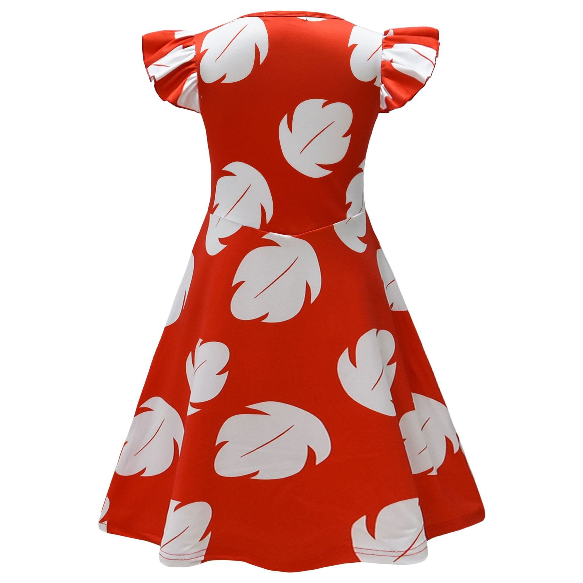Little Girls Lilo Leaf Dress w Headband Hawaiian Cosplay Shirt Dress Walmart