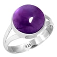 thumbnail image 1 of 925 Sterling Silver Ring For Women - Girls Violet Natural Amethyst Gemstone Silver Ring February Birthstone Hand Made Silver Ring Size 8 Thanksgiving Gift For Women 925 Silver Gemstone Jewelry, 1 of 6