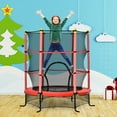 thumbnail image 6 of Trampoline For Kids Soozier 5.3' Kids Trampoline, 64" Indoor Trampoline for Kids with Safety Enclosure for 3-10 Year Olds, Indoor & Outdoor Use, Red,Mini Trampoline, 6 of 8