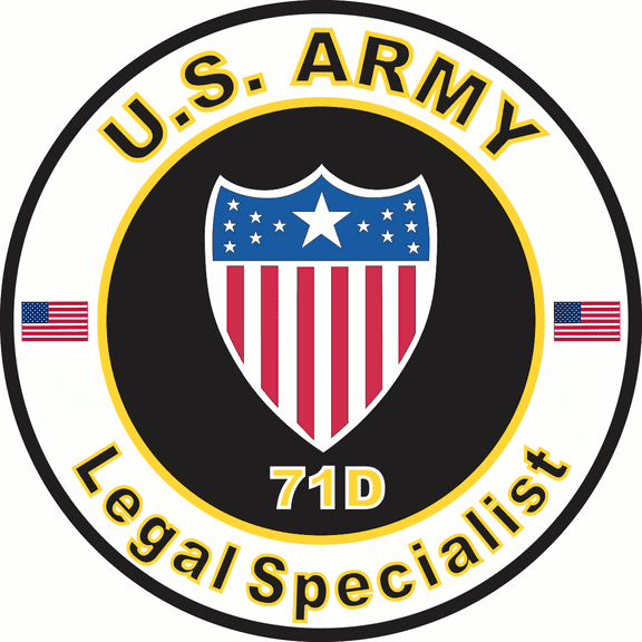 3.8 Inch U.S. Army MOS 71D Legal Specialist