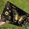 thumbnail image 5 of 1 Pcs 2D Flat License Plate Covers & Frames, Golden Butterfly For Decorative Front, Waterproof For Decoration Aluminum License Plate Covers & Frames Cover For Men Women, 12" X 6", 5 of 6