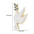 thumbnail image 2 of unbranded 3Pcs White Metal Bird Brooch Lapel Pin Stylish Dove with Olive Branch for Scarves and Jackets, 2 of 8