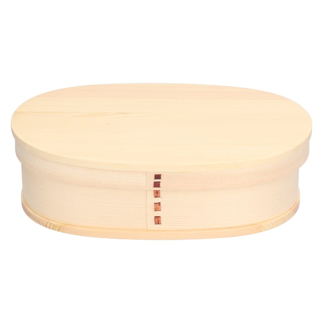 Nikou 800 ML Portable Bento Boîte À Lunch en Bois Conteneur De Nourriture De Stockage Enfants pour Voyage Bureau Camping Pique-Nique