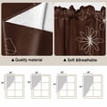 thumbnail image 5 of Brown Floral Swag Valances for Windows, Kitchen Window Curtains Over Sink, Spring Flower Window Treatment Curtains for Living Room/Bedroom Curtains 2 Panel Sets 36"x45", 5 of 8