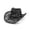 Black, variant on AWZXDE Unisex Hand Woven Hollowed Out Straw Cowboy Hat Summer Western Style Sun Cap For Men Women