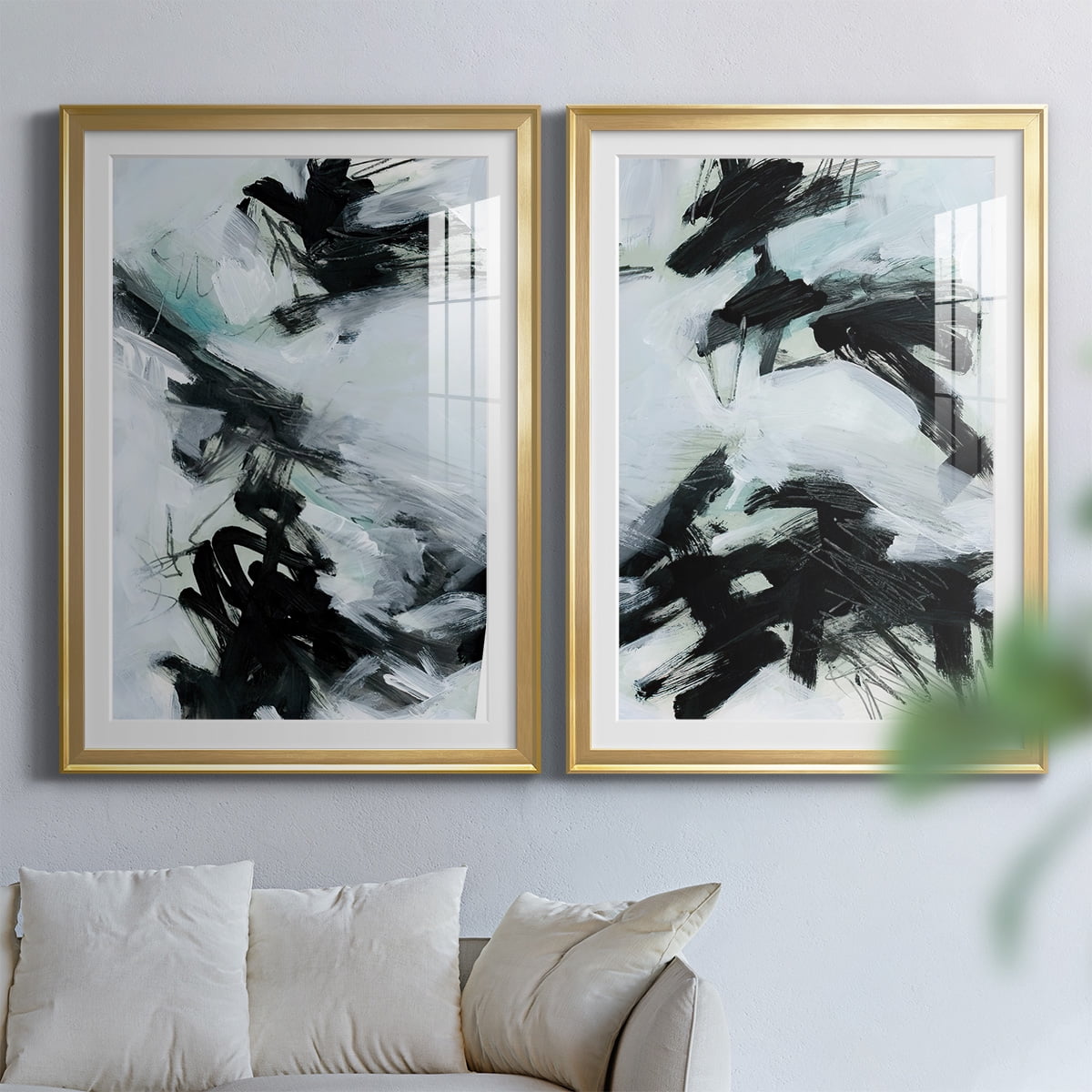 Wexford Home Ocean Current I Premium Framed Print, 18.5" x 24.5" - Ready to Hang, Gold (Set of 2)