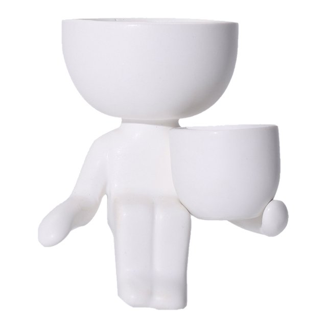 Maceta de cerámica para plantas suculentas, macetas pequeñas creativas con forma de humano para Cactus, macetas para flores, Mini macetas para plantas