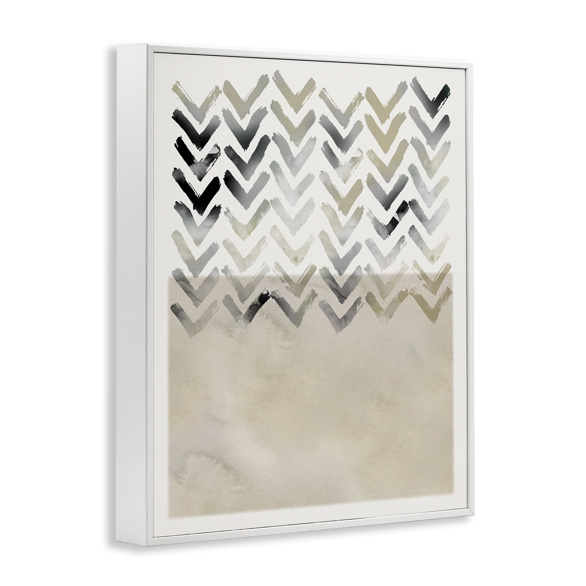 Stupell Industries Boho Arrow Pattern Abstract Painting White Framed Art Print Wall Art, 16 x 20