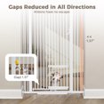 thumbnail image 5 of Cat Gate,Caveen 71 inch Extra Tall Pet Dog Gate with Cat Door,29.5''-40.6''Wide Gate for Cats,Walk Through Indoor for Doorways,White, 5 of 7