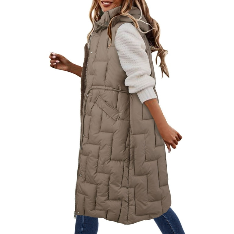 Long quilted vest - Women