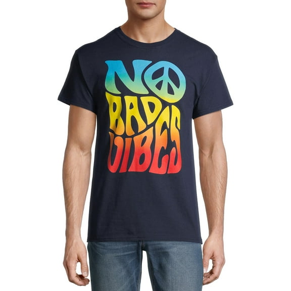 Humor No Bad Vibes Men's and Big Men's Graphic T-Shirt