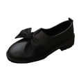 thumbnail image 3 of Women's Patent Leather Mary Janes Shoes Chunky Platform Oxfords with Bow Slip-On Dress Shoe Party Girls School, 3 of 7