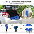 thumbnail image 6 of CRXX Double Camping Chair with Canopy, Folding Camp Chairs w/Cup Holder, Cooler & Carry Bag, Table, Side Pocket, 2 Person Portable Beach Chair with Umbrella, for Picnic Fishing (Blue), 6 of 18