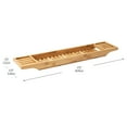 thumbnail image 4 of Mind Reader Bathtub Tray, Shower Organizer, Bathroom Accessory, Wood Tray, Rayon from Bamboo, Brown, 4 of 8