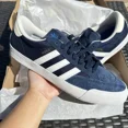 thumbnail image 1 of Ad-id-as Nora Men's Skateboarding Shoes Collegiate Navy White IG5258 Size 11.5, 1 of 6