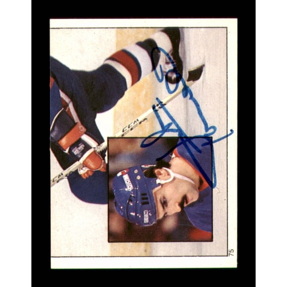 John Tonelli Autographed 1983-84 Topps Stickers Card #75 New York Islanders SKU #251495